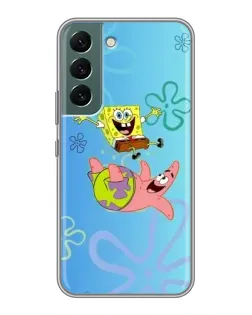 Чехол для Samsung Galaxy S22 с картинкой «Спанч Боб и Патрик»