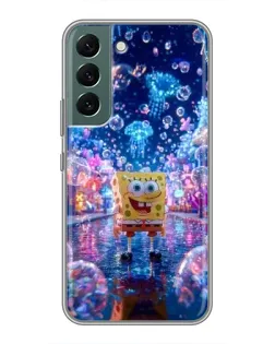 Чехол для Samsung Galaxy S22 с картинкой «Неоновый океан»