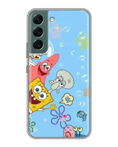 Чехол для Samsung Galaxy S22 с картинкой «Веселые пузырьки»
