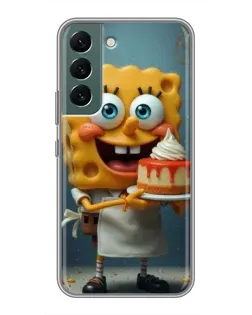 Чехол для Samsung Galaxy S22 с картинкой «Повар Спанч Боб»