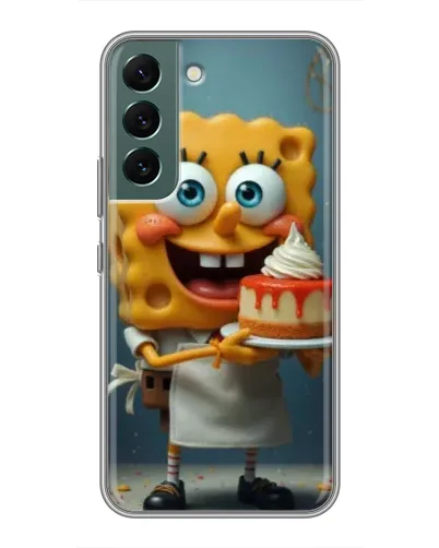 Чехол для Samsung Galaxy S22 с картинкой «Повар Спанч Боб»