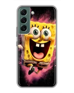 Чехол для Samsung Galaxy S22 с картинкой «Взрывной Спанч Боб»
