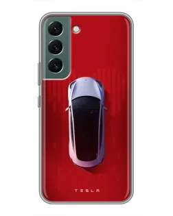 Чохол для Samsung Galaxy S22 з картинкою «Tesla Top View»
