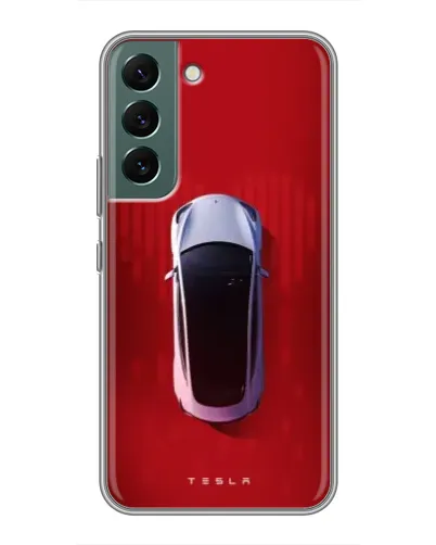 Чехол для Samsung Galaxy S22 с картинкой «Tesla Top View» Чехол для Samsung Galaxy S22 с картинкой «Tesla Top View»