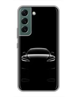 Чохол для Samsung Galaxy S22 з картинкою «Силует Tesla Night»