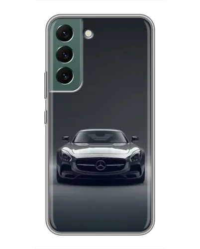 Чехол для Samsung Galaxy S22 с картинкой «Mercedes на черном»