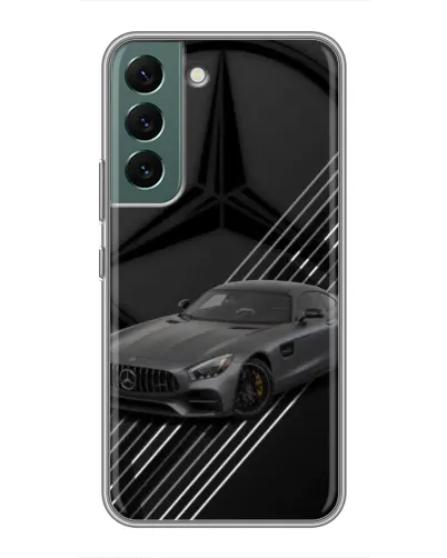 Чехол для Samsung Galaxy S22 с картинкой «Mercedes AMG — графика»