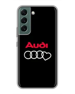 Чохол для Samsung Galaxy S22 з картинкою «Логотип Audi Heart»