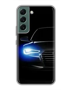 Чохол для Samsung Galaxy S22 з картинкою «Неоновий погляд Audi»