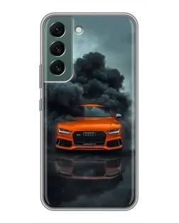 Чохол для Samsung Galaxy S22 з картинкою «Audi у хмарах диму»