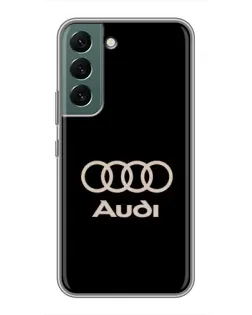 Чохол для Samsung Galaxy S22 з картинкою «Audi — золотий логотип»