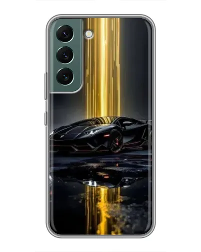 Чехол для Samsung Galaxy S22 с картинкой «Ночной Lamborghini драйв»