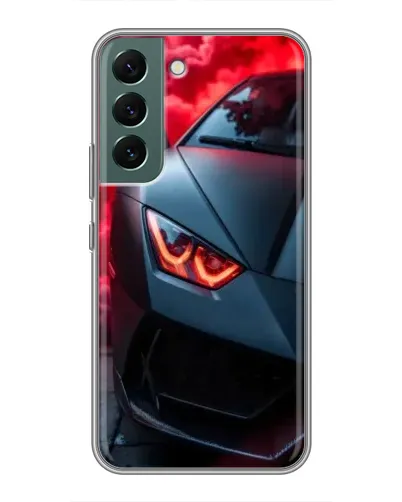 Чехол для Samsung Galaxy S22 с картинкой «Lamborghini красное сияние»