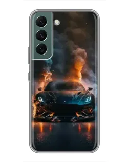 Чехол для Samsung Galaxy S22 с картинкой «Lamborghini дымная эстетика»