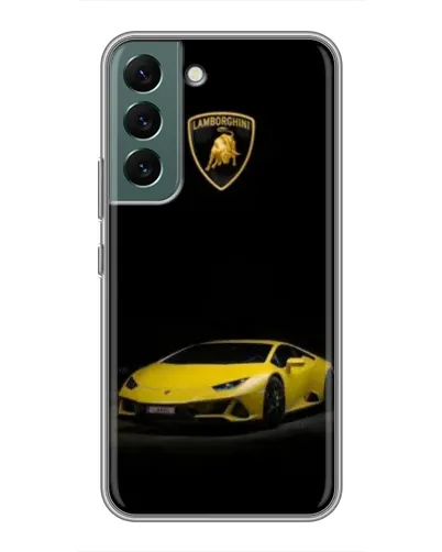 Чехол для Samsung Galaxy S22 с картинкой «Lamborghini желтый акцент»