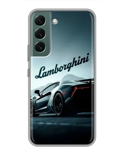 Чехол для Samsung Galaxy S22 с картинкой «Классическая надпись Lamborghini»