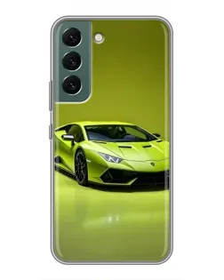 Чехол для Samsung Galaxy S22 с картинкой «Салатовый Lamborghini Huracan»