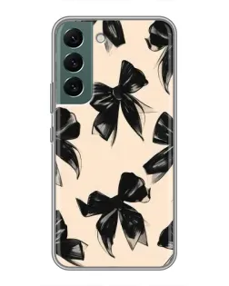 Чохол для Samsung Galaxy S22 з картинкою «Патерн чорні банти» Чохол для Samsung Galaxy S22 з картинкою «Патерн чорні банти»