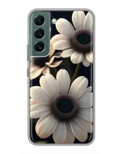 Чехол для Samsung Galaxy S22 с картинкой «Белые маргаритки макро» Чехол для Samsung Galaxy S22 с картинкой «Белые маргаритки макро»