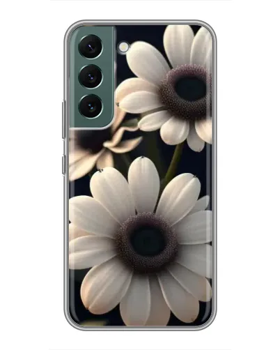 Чехол для Samsung Galaxy S22 с картинкой «Белые маргаритки макро» Чехол для Samsung Galaxy S22 с картинкой «Белые маргаритки макро»