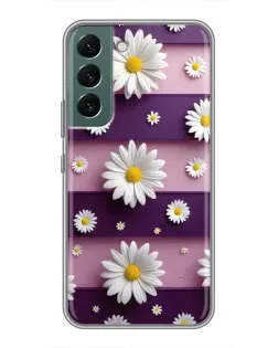 Чехол для Samsung Galaxy S22 с картинкой «Ромашки на фиолетовом» Чехол для Samsung Galaxy S22 с картинкой «Ромашки на фиолетовом»