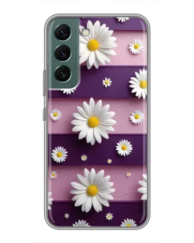 Чехол для Samsung Galaxy S22 с картинкой «Ромашки на фиолетовом» Чехол для Samsung Galaxy S22 с картинкой «Ромашки на фиолетовом»
