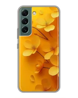 Чехол для Samsung Galaxy S22 с картинкой «Золотые лепестки» Чехол для Samsung Galaxy S22 с картинкой «Золотые лепестки»