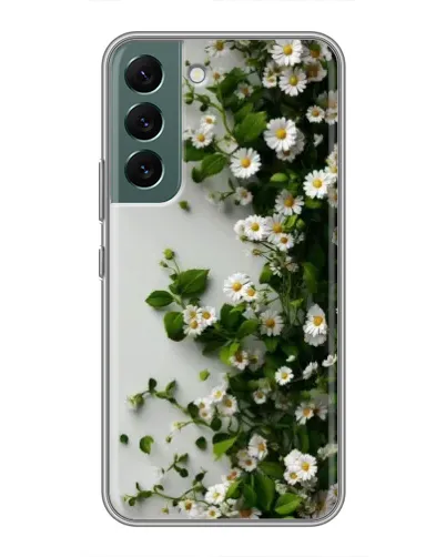 Чехол для Samsung Galaxy S22 с картинкой «Ветка мелких белых цветов» Чехол для Samsung Galaxy S22 с картинкой «Ветка мелких белых цветов»