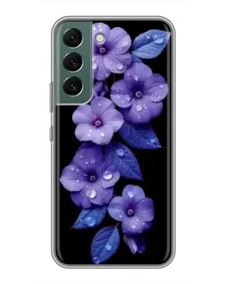 Чехол для Samsung Galaxy S22 с картинкой «Фиолетовые цветы с росою» Чехол для Samsung Galaxy S22 с картинкой «Фиолетовые цветы с росою»