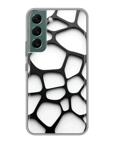 Чохол для Samsung Galaxy S22 з картинкою «Біла об'ємна сітка» Чохол для Samsung Galaxy S22 з картинкою «Біла об'ємна сітка»
