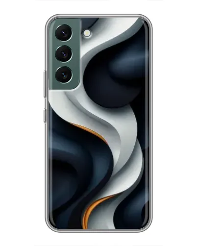 Чохол для Samsung Galaxy S22 з картинкою «Об'ємні чорно-білі стрічки» Чохол для Samsung Galaxy S22 з картинкою «Об'ємні чорно-білі стрічки»