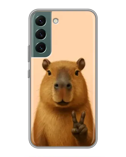 Чехол для Samsung Galaxy S22 с картинкой «Капибара виктория» Чехол для Samsung Galaxy S22 с картинкой «Капибара виктория»