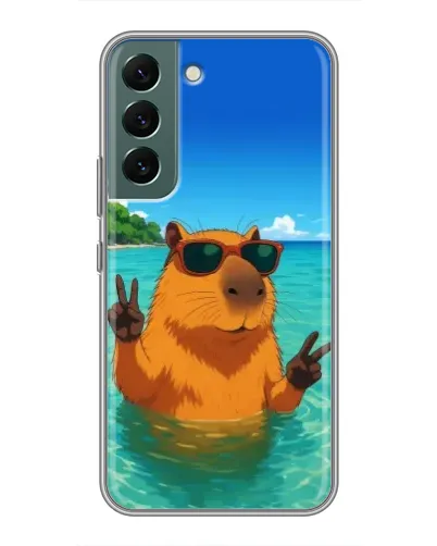 Чехол для Samsung Galaxy S22 с картинкой «Морская капибара» Чехол для Samsung Galaxy S22 с картинкой «Морская капибара»