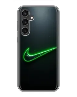 Чехол для Samsung Galaxy S23 FE с картинкой «Неоновый контур Nike»
