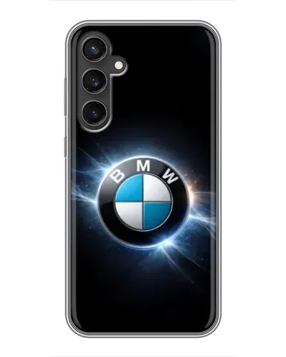 Чехол для Samsung Galaxy S23 FE с картинкой «BMW — неоновое сияние»