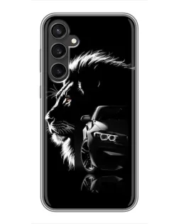 Чехол для Samsung Galaxy S23 FE с картинкой «BMW и лев» Чехол для Samsung Galaxy S23 FE с картинкой «BMW и лев»