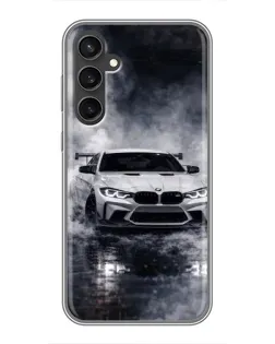 Чехол для Samsung Galaxy S23 FE с картинкой «BMW сквозь туман» Чехол для Samsung Galaxy S23 FE с картинкой «BMW сквозь туман»