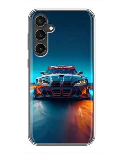 Чехол для Samsung Galaxy S23 FE с картинкой «BMW — огни неона» Чехол для Samsung Galaxy S23 FE с картинкой «BMW — огни неона»