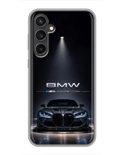 Чехол для Samsung Galaxy S23 FE с картинкой «BMW сквозь ночной город» Чехол для Samsung Galaxy S23 FE с картинкой «BMW сквозь ночной город»