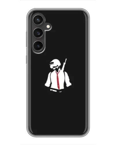 Чехол для Samsung Galaxy S23 FE с картинкой «PUBG — силуэт воина»