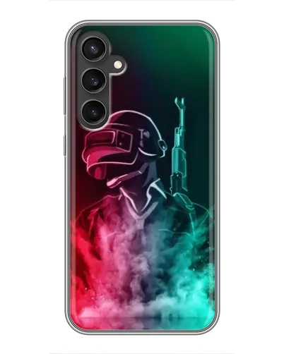 Чехол для Samsung Galaxy S23 FE с картинкой «PUBG — огненный воин»