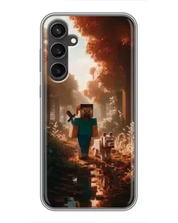 Чехол для Samsung Galaxy S23 FE с картинкой «Стив в лесу» Чехол для Samsung Galaxy S23 FE с картинкой «Стив в лесу»