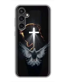 Чехол для Samsung Galaxy S23 FE с картинкой «Голубь и Свет»