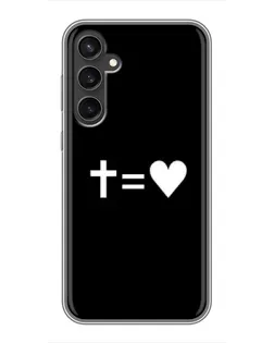 Чехол для Samsung Galaxy S23 FE с картинкой «Крест и Сердце»