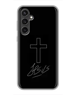 Чехол для Samsung Galaxy S23 FE с картинкой «Графический крест Jesus» Чехол для Samsung Galaxy S23 FE с картинкой «Графический крест Jesus»