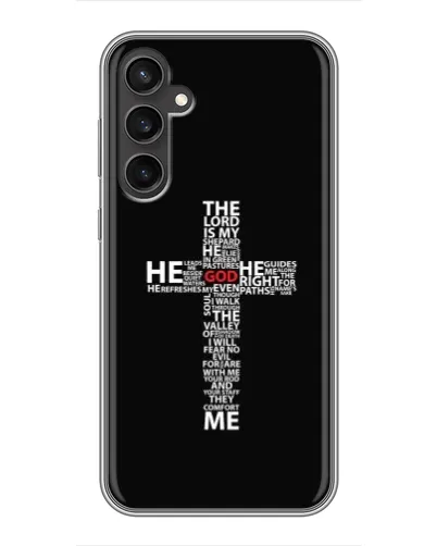 Чехол для Samsung Galaxy S23 FE с картинкой «Текстовый крест» Чехол для Samsung Galaxy S23 FE с картинкой «Текстовый крест»