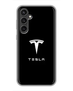 Чехол для Samsung Galaxy S23 FE с картинкой «Tesla White Logo» Чехол для Samsung Galaxy S23 FE с картинкой «Tesla White Logo»