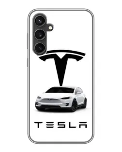 Чехол для Samsung Galaxy S23 FE с картинкой «Tesla White Style» Чехол для Samsung Galaxy S23 FE с картинкой «Tesla White Style»