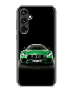 Чехол для Samsung Galaxy S23 FE с картинкой «Mercedes — неоновый лого»