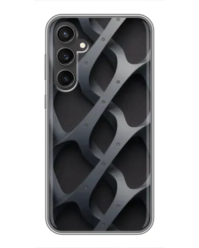 Чехол для Samsung Galaxy S23 FE с картинкой «Объемное серое плетение»